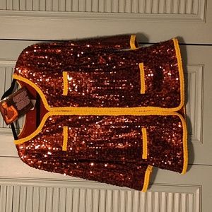 IMAN Brown Sequined Jacket NWT